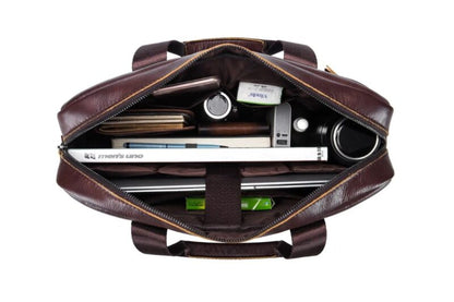 Bullcaptain Leather Briefcase GWB-046 Brown