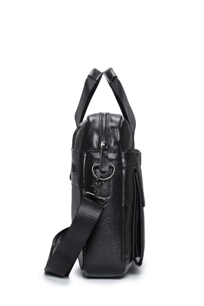 Bullcaptain leather briefcase GWB-046 black