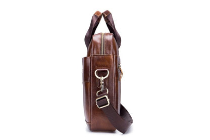 Bullcaptain Leather Briefcase GWB-044 Brown