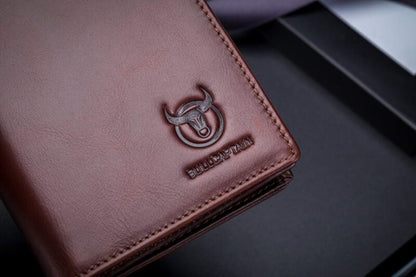 Leather Wallet QB-027 Bullcaptain Brown