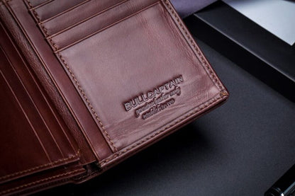 Leather Wallet QB-027 Bullcaptain Brown
