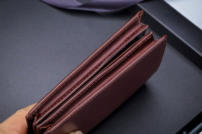 Leather Wallet QB-027 Bullcaptain Brown