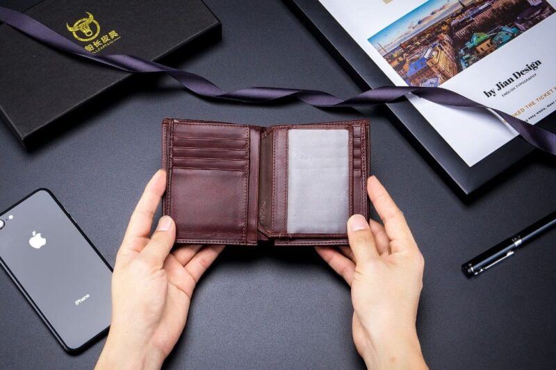 Leather Wallet QB-027 Bullcaptain Brown