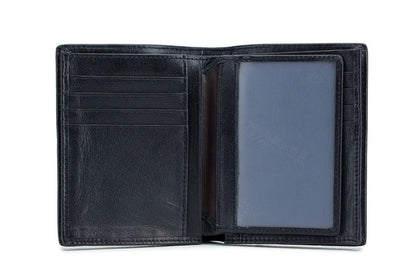 Leather Wallet QB-027 Bullcaptain Black