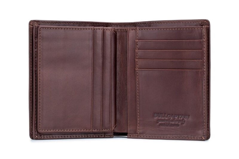 Leather Wallet QB-027 Bullcaptain Brown