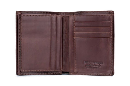 Leather Wallet QB-027 Bullcaptain Brown