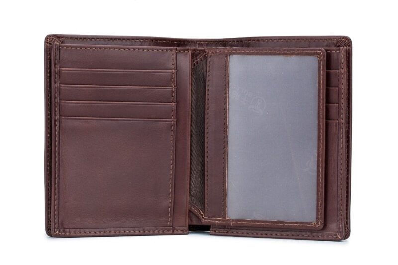 Leather Wallet QB-027 Bullcaptain Brown
