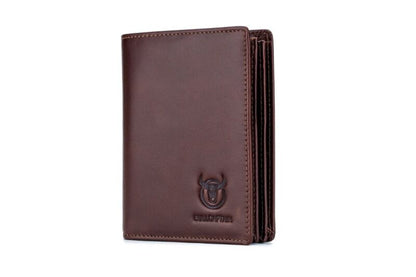 Leather Wallet QB-027 Bullcaptain Brown
