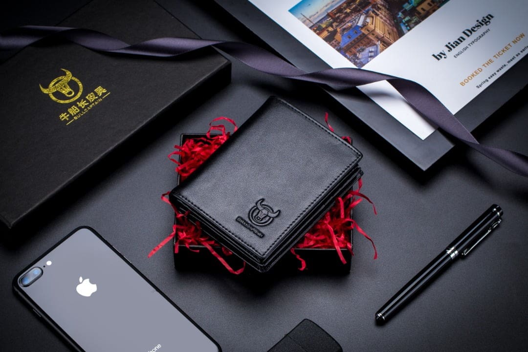 Leather Wallet QB-027 Bullcaptain Black