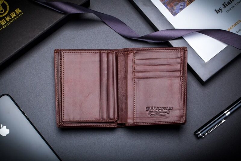 Leather Wallet QB-027 Bullcaptain Brown