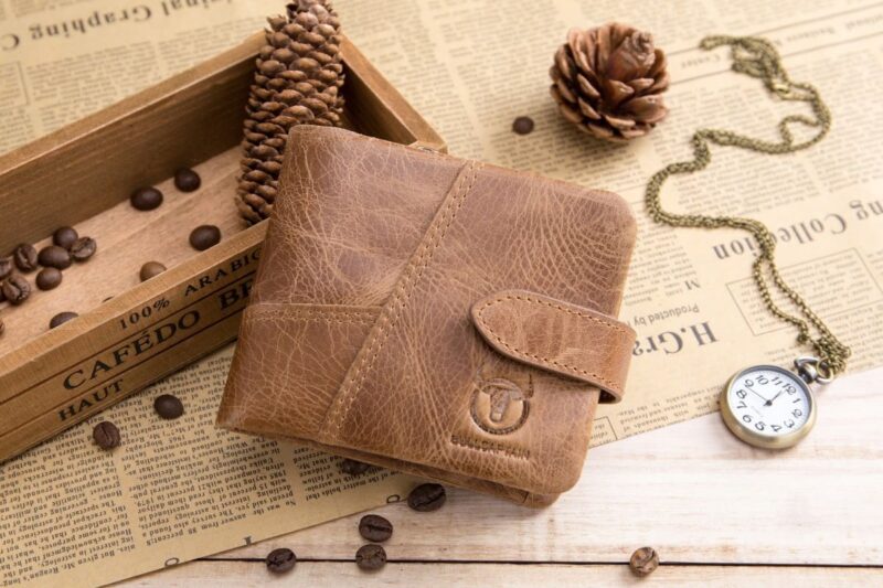 Bullcaptain Leather Wallet Light Brown