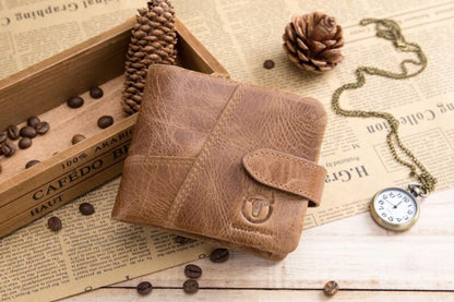 Bullcaptain Leather Wallet Light Brown
