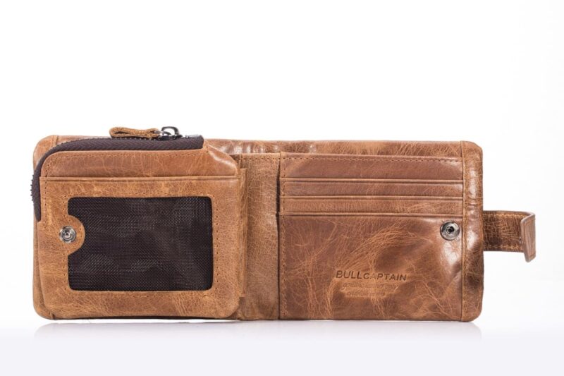 Bullcaptain Leather Wallet Light Brown