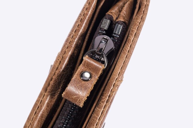 Bullcaptain Leather Wallet Light Brown