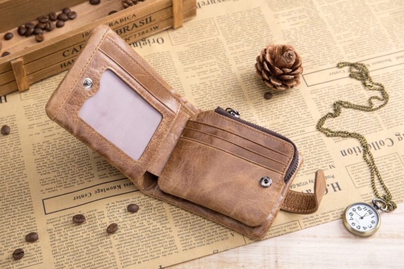 Bullcaptain Leather Wallet Light Brown