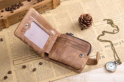 Bullcaptain Leather Wallet Light Brown