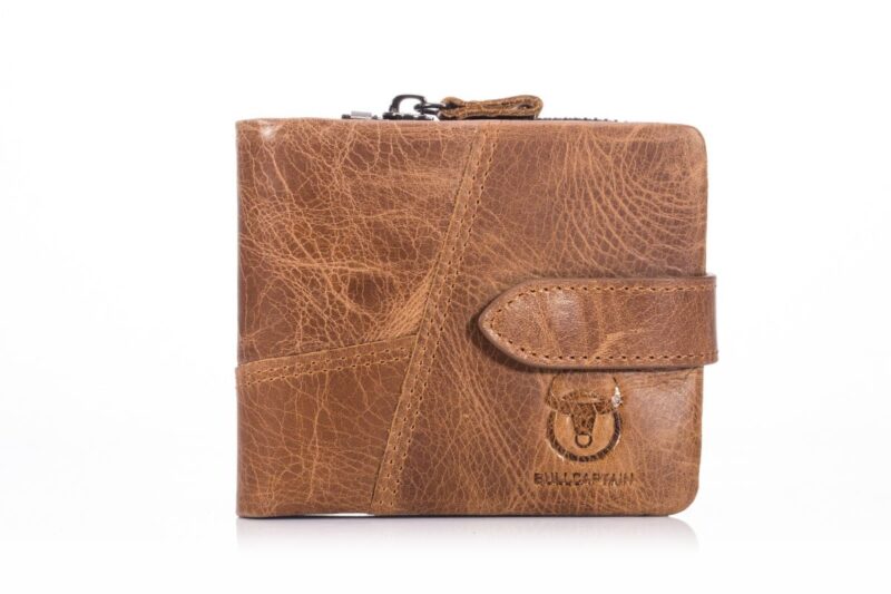 Bullcaptain Leather Wallet Light Brown