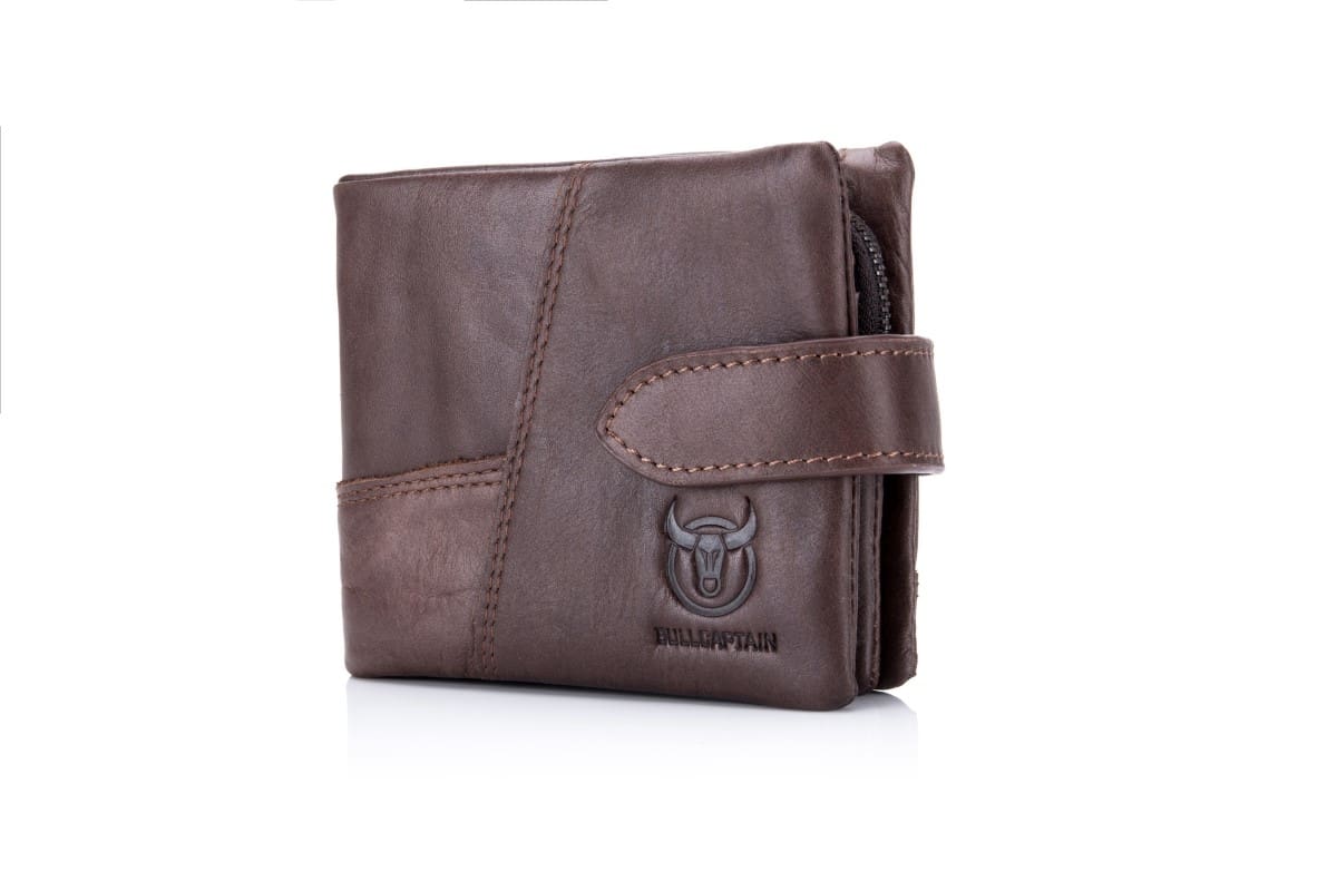 Bullcaptain Leather Wallet Dark Brown