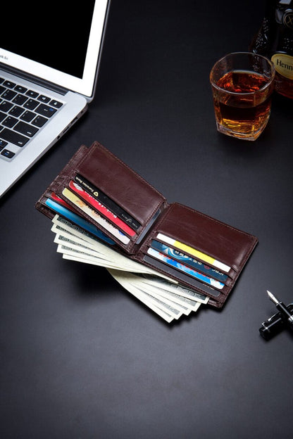 Leather Wallet Bullcaptain QB0203-H brown