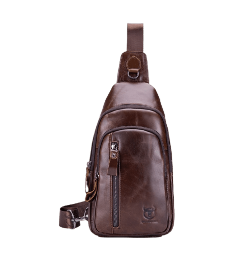 Bullcaptain XB-100 Leather Shoulder Bag Brown