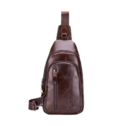 Bullcaptain XB-100 Leather Shoulder Bag Brown