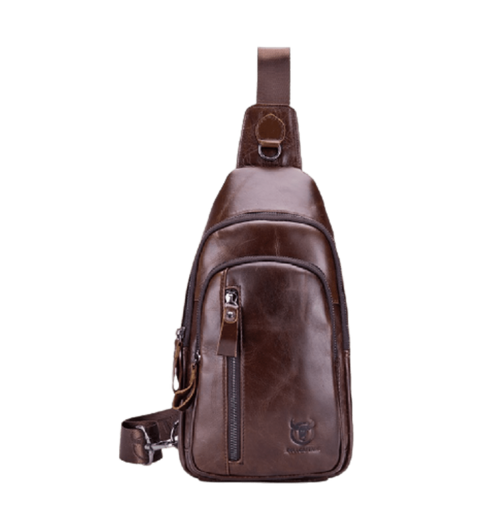 Bullcaptain XB-100 Leather Shoulder Bag Brown