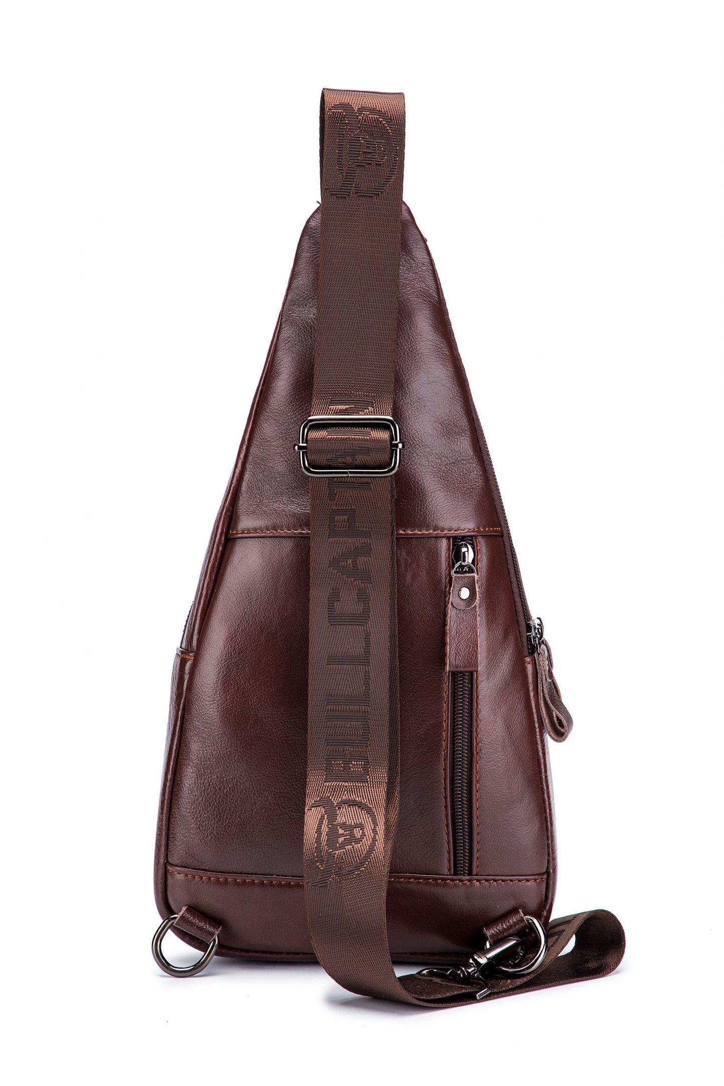 Bullcaptain Leather Shoulder Bag XB-086 Brown