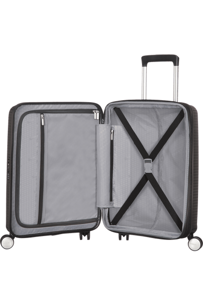 Cabin Suitcase AMERICAN TOURISTER SPINNER 55 CM SOUNDBOX Black