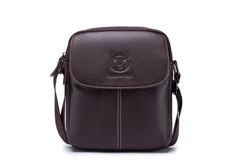 Bullcaptain Leather Shoulder Bag DJB-07 brown