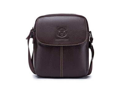 Bullcaptain Leather Shoulder Bag DJB-07 brown