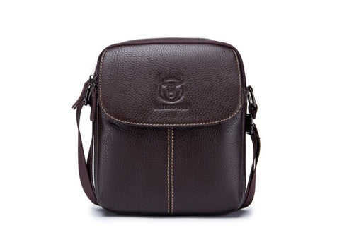 Bullcaptain Leather Shoulder Bag DJB-07 brown