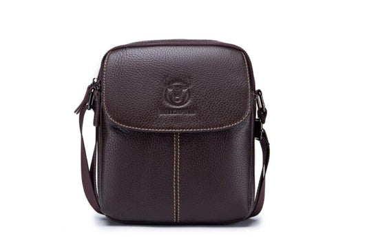 Bullcaptain Leather Shoulder Bag DJB-07 brown