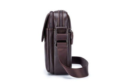 Bullcaptain Leather Shoulder Bag DJB-07 brown