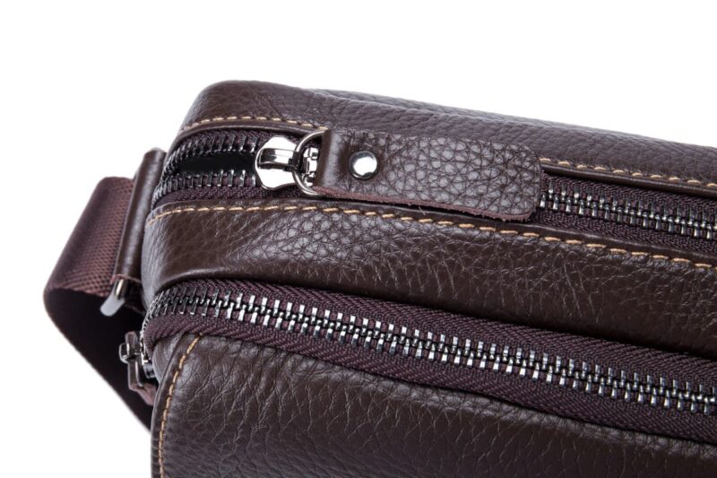 Bullcaptain Leather Shoulder Bag DJB-07 brown