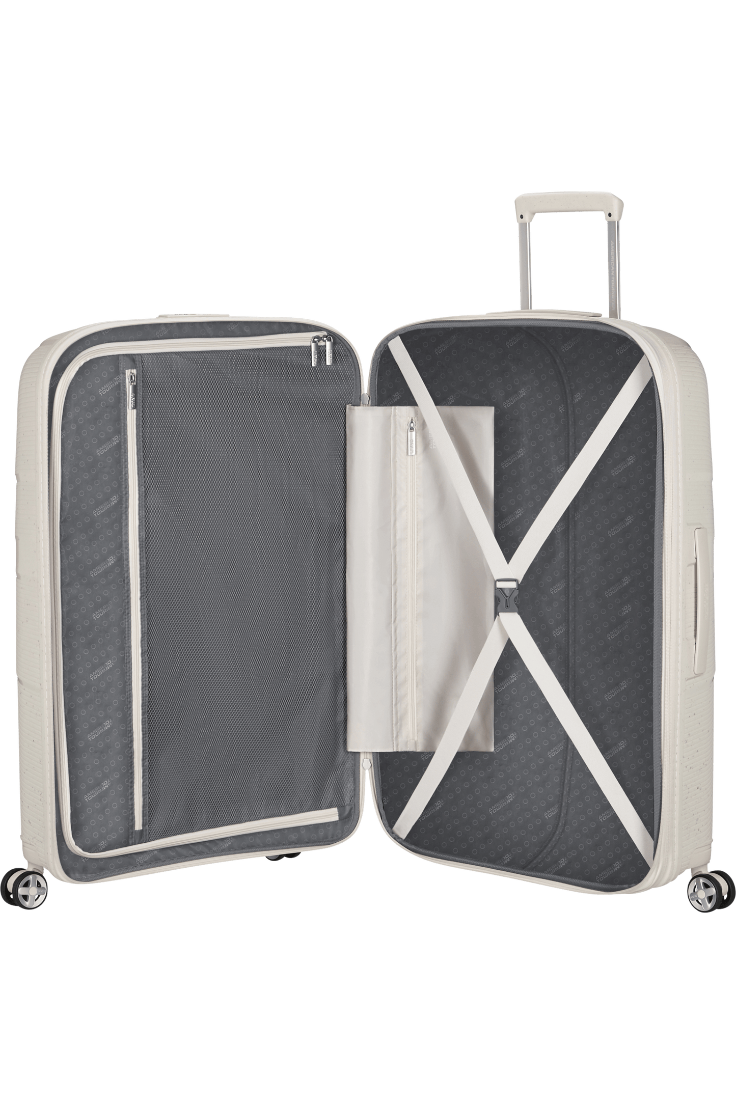 Large Suitcase AMERICAN TOURISTER StarVibe 77cm Cream Speckles