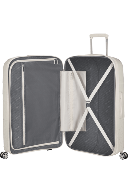 Large Suitcase AMERICAN TOURISTER StarVibe 77cm Cream Speckles