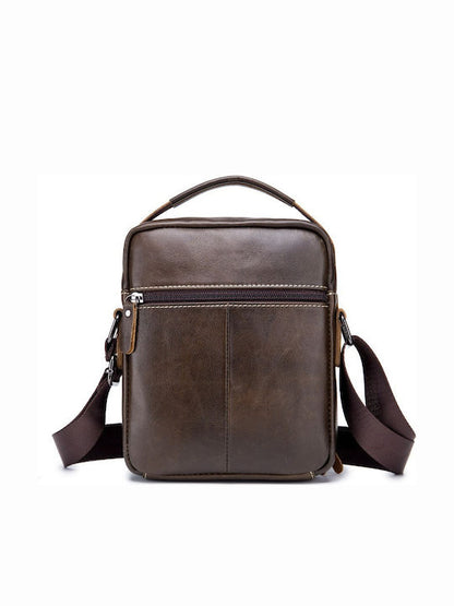 Bullcaptain Leather Shoulder Bag DJB-888 brown