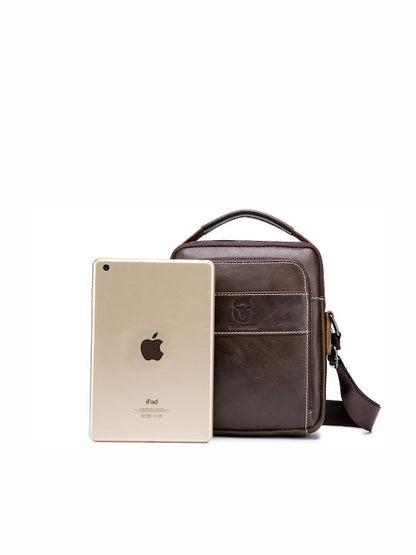 Bullcaptain Leather Shoulder Bag DJB-888 brown