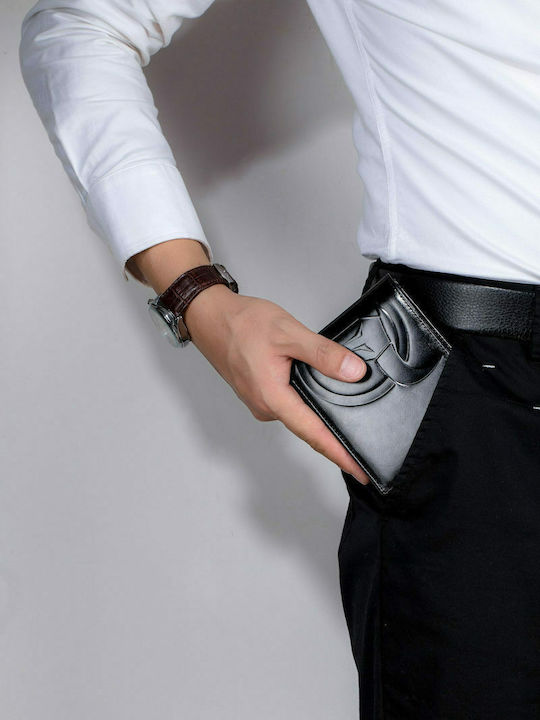 Bullcaptain Leather Wallet QB0203-H Black