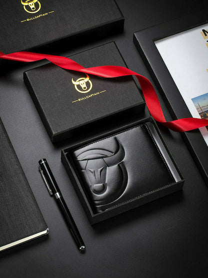 Bullcaptain Leather Wallet QB0203-H Black