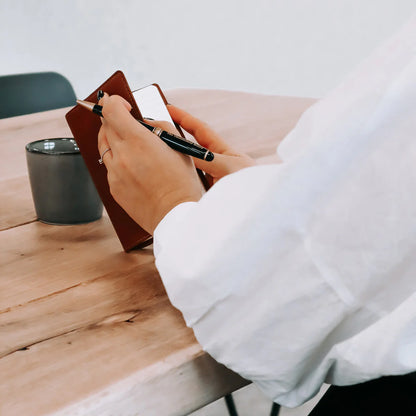 Gift set: Leather writing case and pen (passport case) THE CHESTERFIELD BRAND