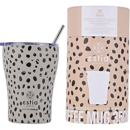 ΘΕΡΜΟΣ COFFEE MUG SAVE THE AEGEAN 350ml LEOPARD TAUPE