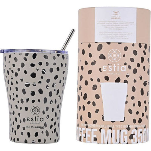 ΘΕΡΜΟΣ COFFEE MUG SAVE THE AEGEAN 350ml LEOPARD TAUPE