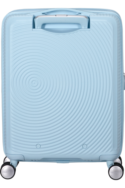 Cabin Suitcase AMERICAN TOURISTER SPINNER 55 CM SOUNDBOX Light Blue