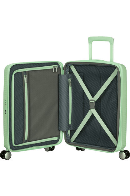 Cabin Suitcase AMERICAN TOURISTER SPINNER 55 CM SOUNDBOX Pastel Green