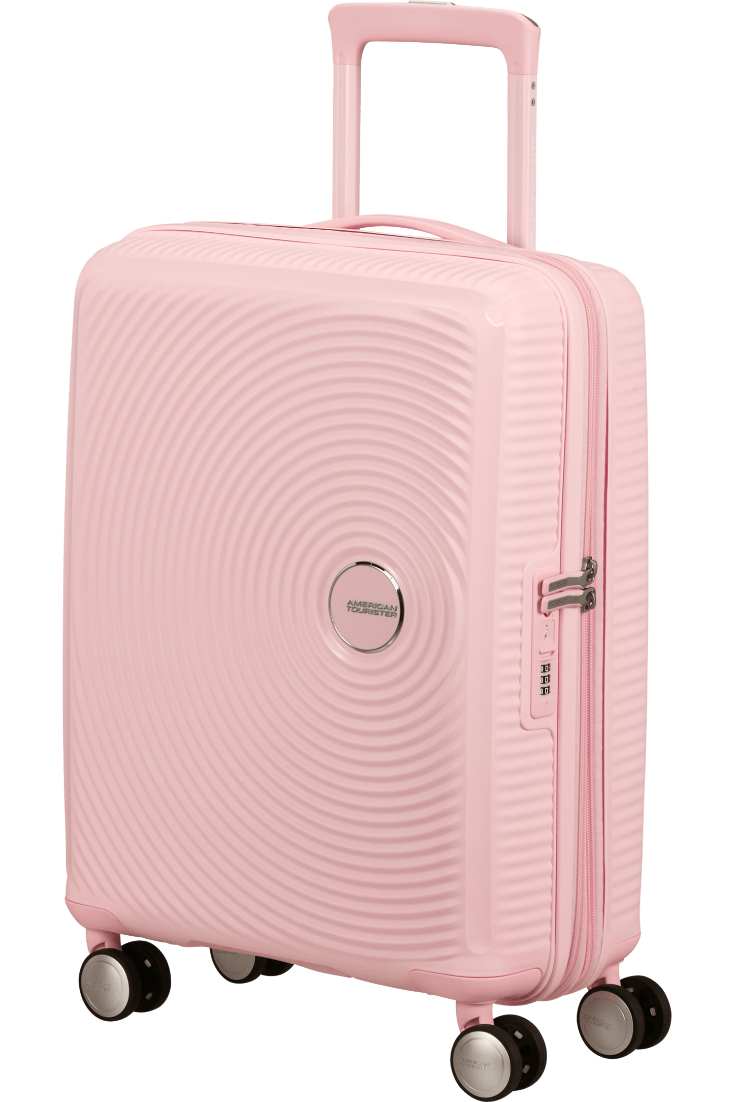 Cabin Suitcase AMERICAN TOURISTER SPINNER 55 CM SOUNDBOX Pink